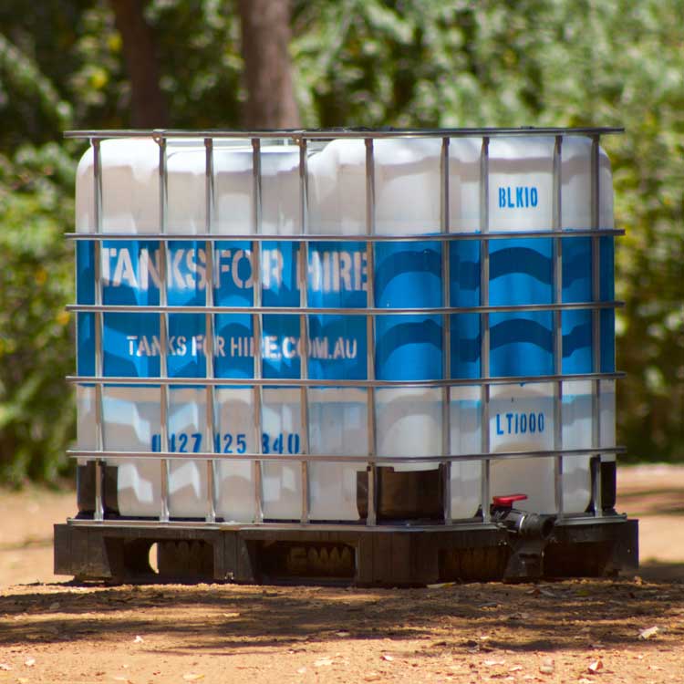 Cube Waste Water Tank in Steel Cage